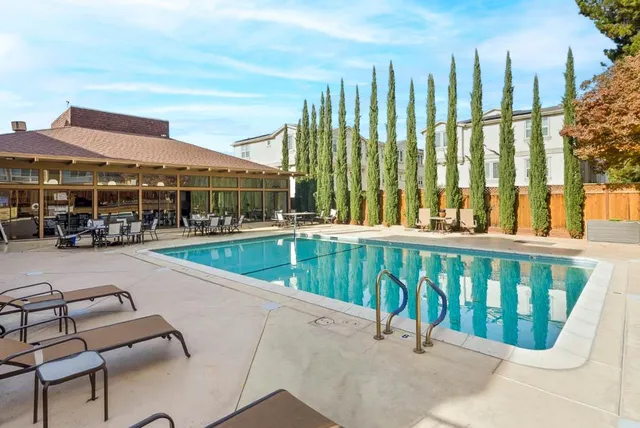 a front view of a building