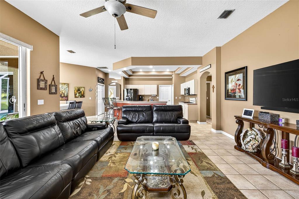 8518 West Knights Griffin Road Plant City, FL 33565 - Photo 23 of 74 a living room with furniture and a flat screen tv