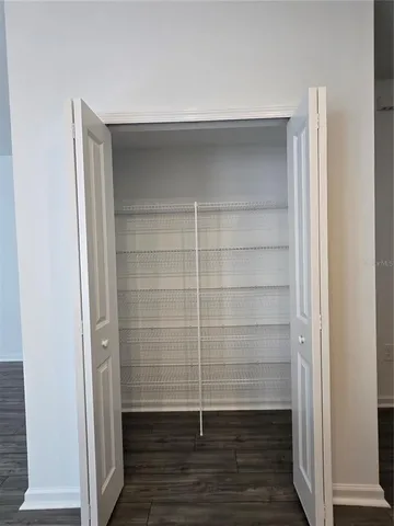 a view of wooden closet