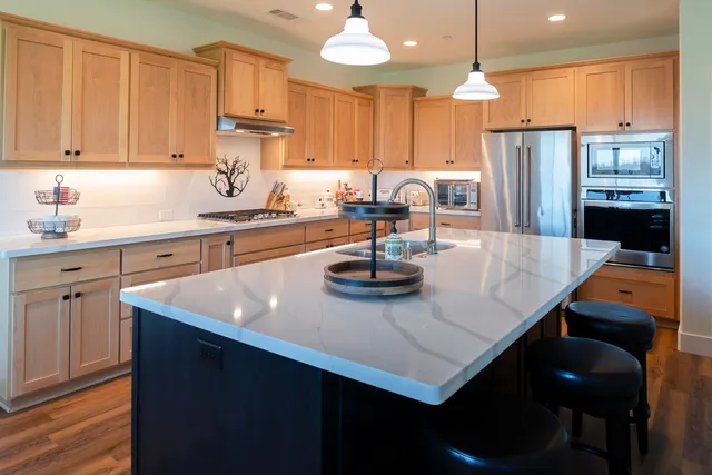 a view of a garden from a balcony