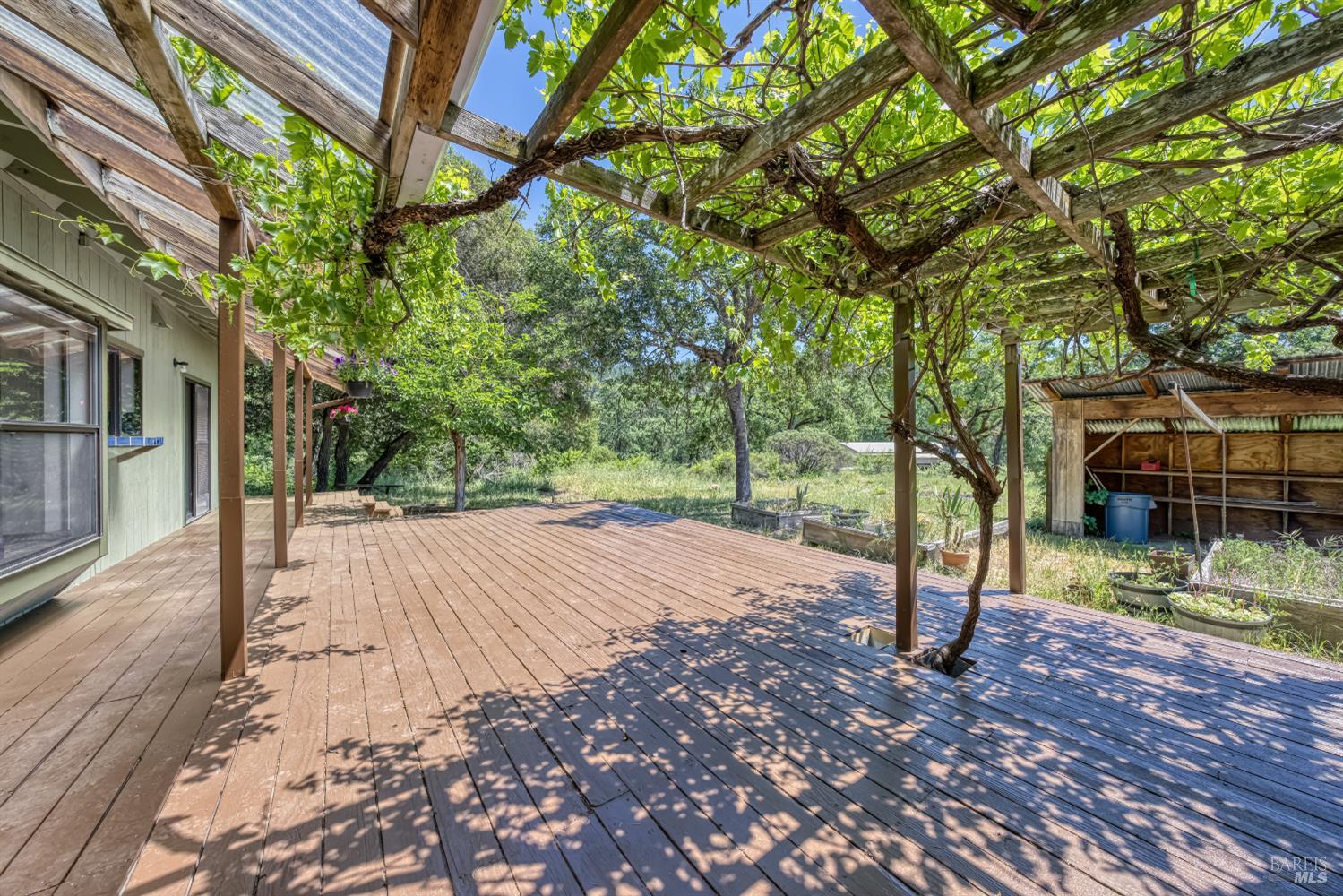17651 Van Arsdale Road Potter Valley, CA 95469 - Photo 35 of 92 Large main house back deck with pergola