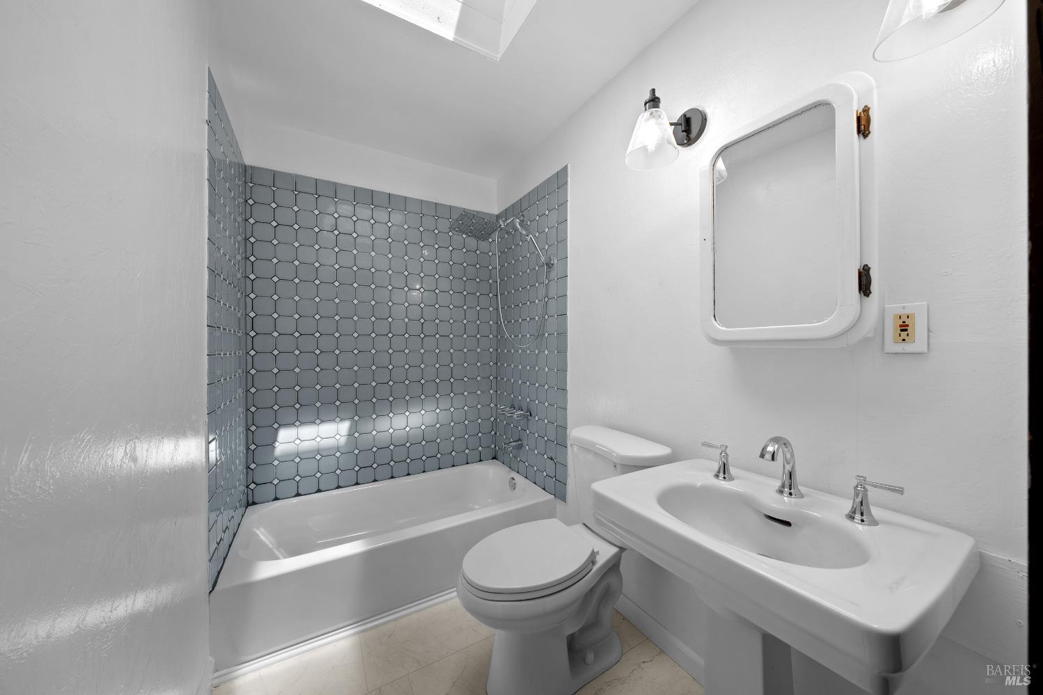 17651 Van Arsdale Road Potter Valley, CA 95469 - Photo 69 of 92 Guest House Hall Bathroom with new commode, bath tub, and lighting