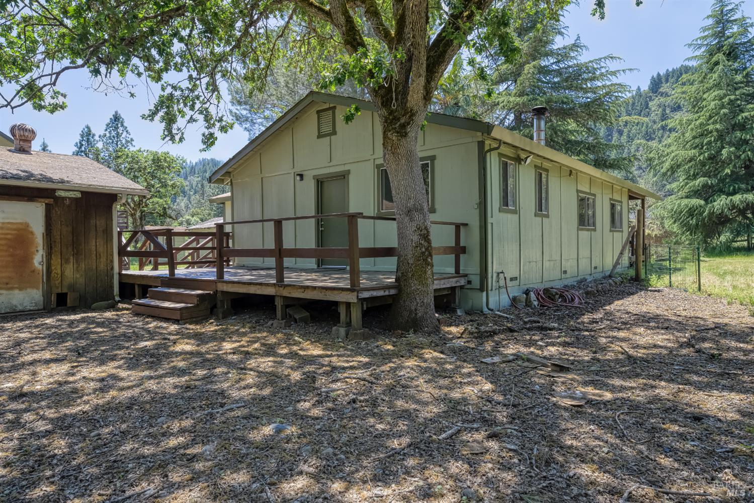17651 Van Arsdale Road Potter Valley, CA 95469 - Photo 71 of 92 Back of guest house with nice shaded Deck