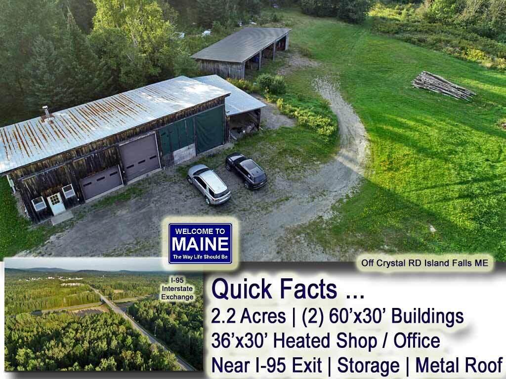 Off Crystal Road Island Falls, ME 04747 - Photo 1 of 49 garage-bay-storage-shop-mai