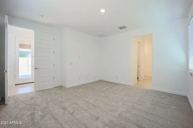 an empty room with a window