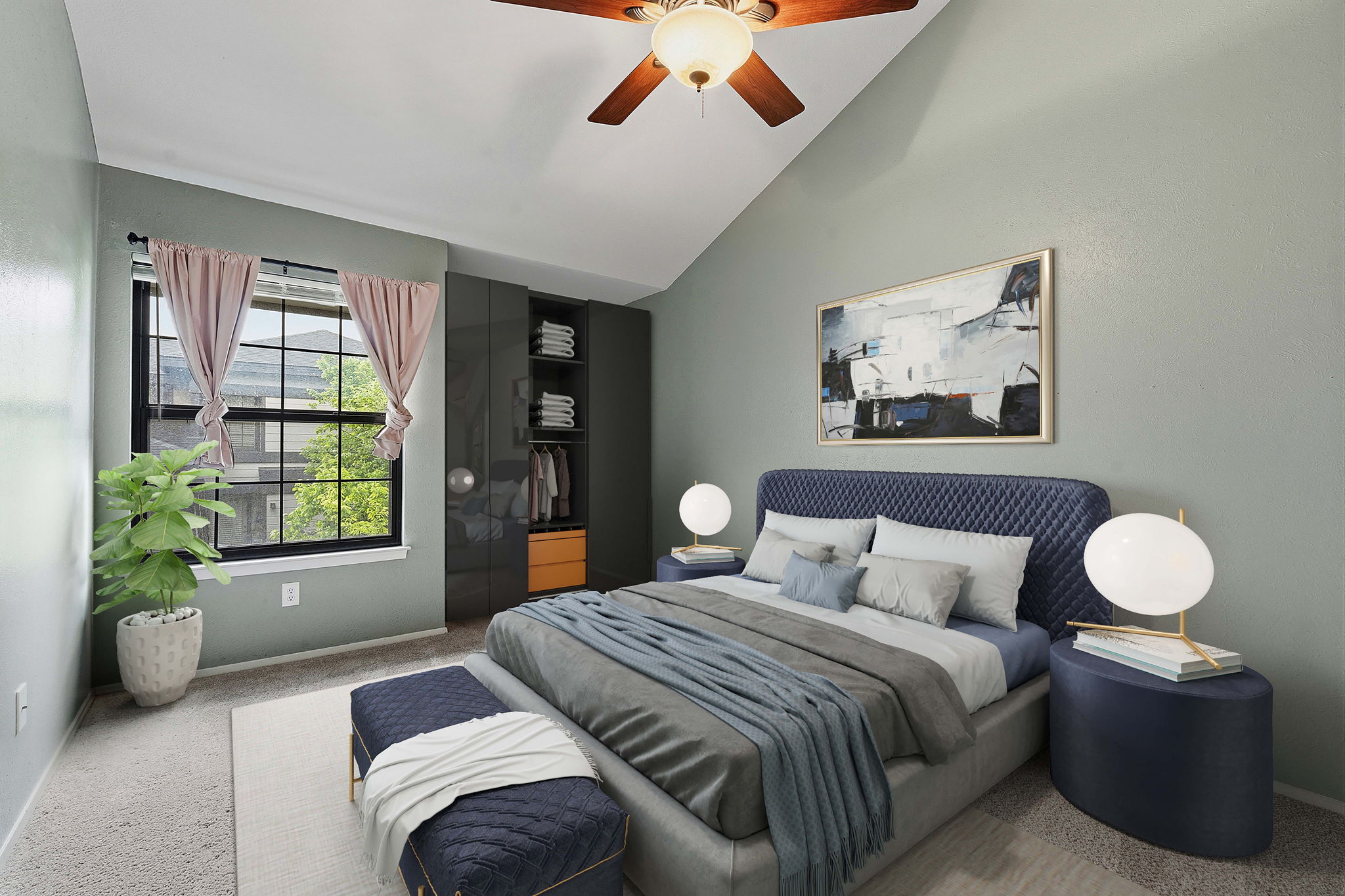 1748 Ohlen Road, Unit 24 Austin, TX 78757 - Photo 4 of 30 a bedroom with a bed and a large window