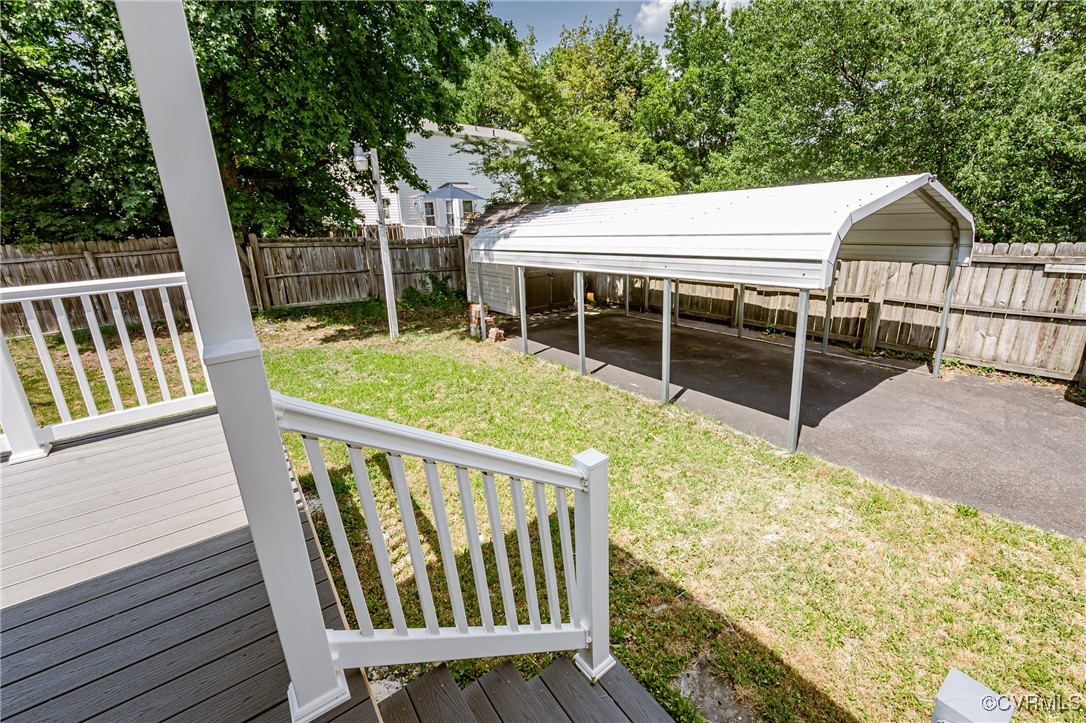 9286 Hungary Road Glen Allen, VA 23060 - Photo 42 of 50 Wooden deck featuring a carport