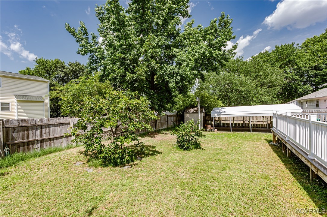 9286 Hungary Road Glen Allen, VA 23060 - Photo 45 of 50 Fenced backyard featuring a storage shed