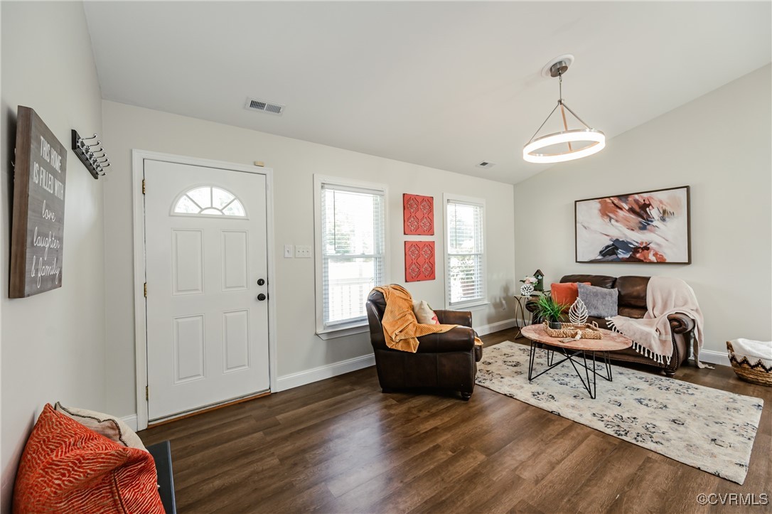 9286 Hungary Road Glen Allen, VA 23060 - Photo 9 of 50 Living room featuring dark wood-style flooring and