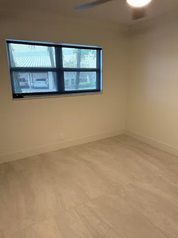 an empty room with a window