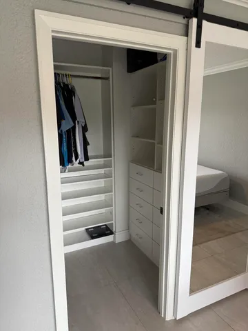 a view of a walk in closet