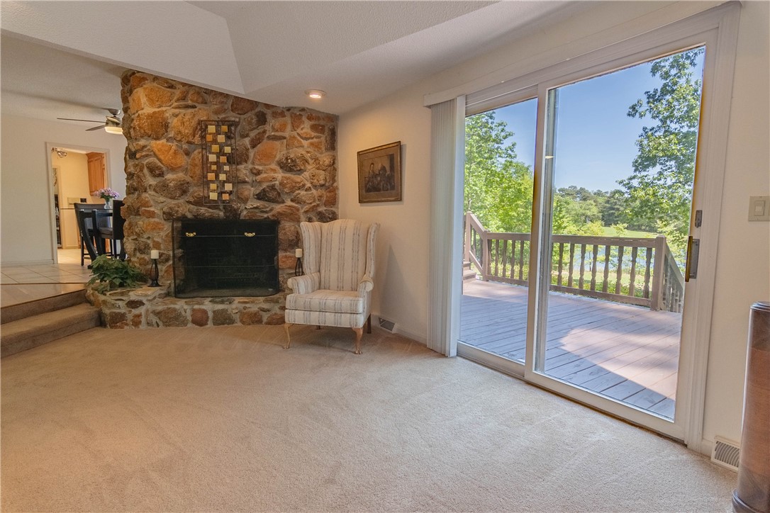 129 Sunset Point Road Anderson, SC 29626 - Photo 30 of 50 Den - wrock fireplace - awesome view