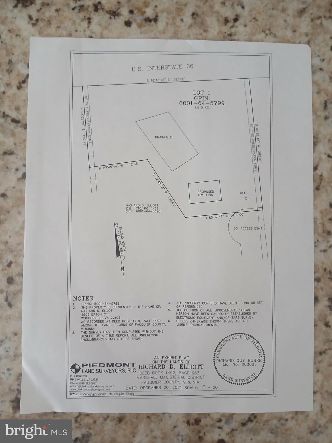 Carolyns Way Linden, VA 22642 - Photo 12 of 12 Lot 1 plat the house location can be shifted