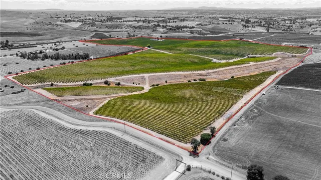 an aerial view of a pool