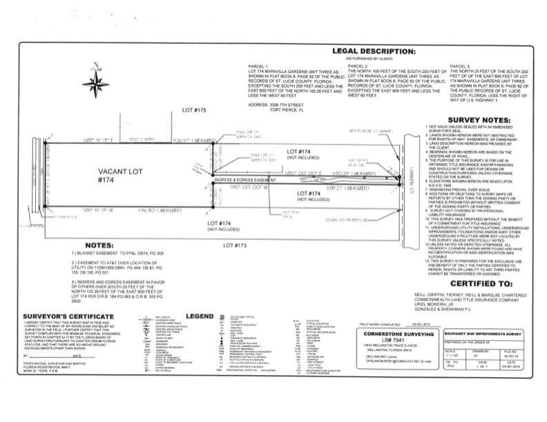 3306 South 7th Street Fort Pierce, FL 34982 - Photo 2 of 2 3306LOTsurvey