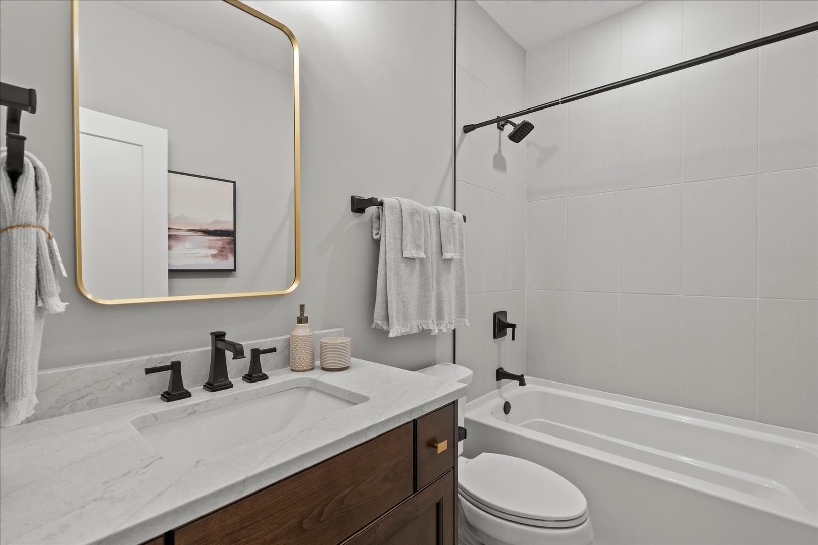 16580 Kayla Drive Lemont, IL 60439 - Photo 42 of 47 a bathroom with a granite countertop sink toilet and shower