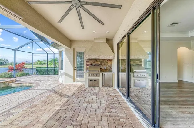 a view of a house with a swimming pool