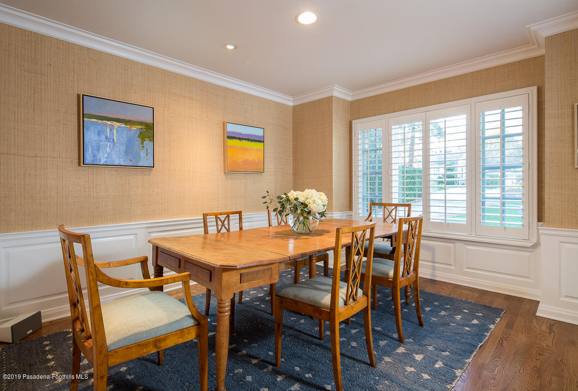 191 Sierra View Road Pasadena, CA 91105 - Photo 20 of 52 a view of a dining room with furniture and wooden floor