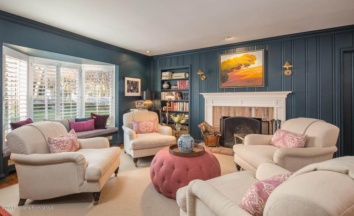 191 Sierra View Road Pasadena, CA 91105 - Photo 3 of 52 a living room with furniture fireplace and a flat screen tv