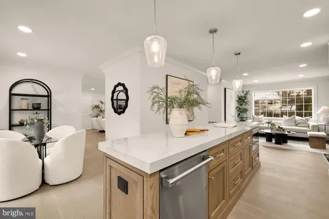 a living room with furniture a fireplace and a potted plant