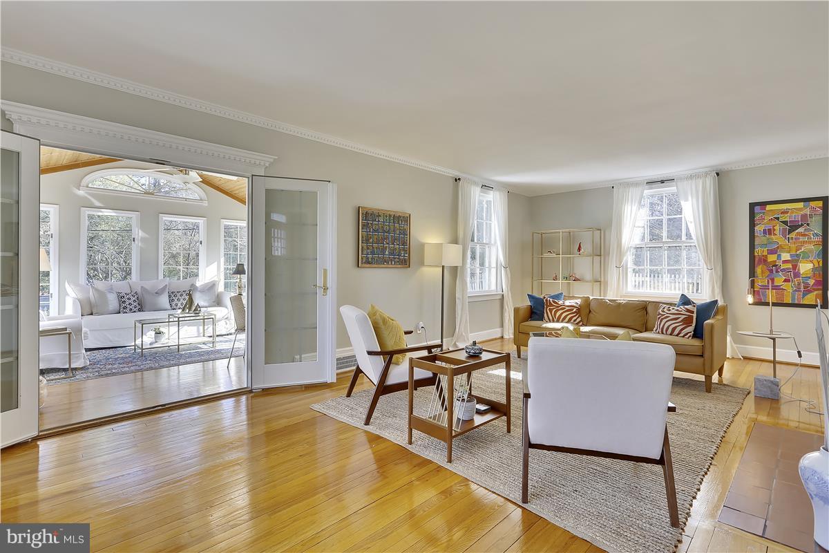 1600 Grace Church Road Silver Spring, MD 20910 - Photo 2 of 29 Living Room opens to Sun Room