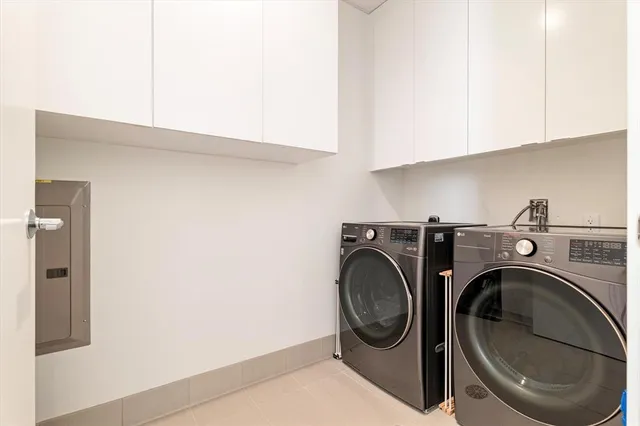 a view of a balcony with an outdoor space
