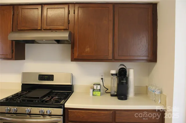 a close view of a refrigerator in kitchen
