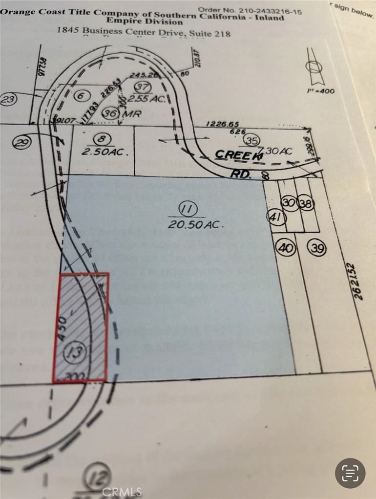 18266 Caliente Creek Road Caliente, CA 93518 - Photo 29 of 39 20+ acre plot map