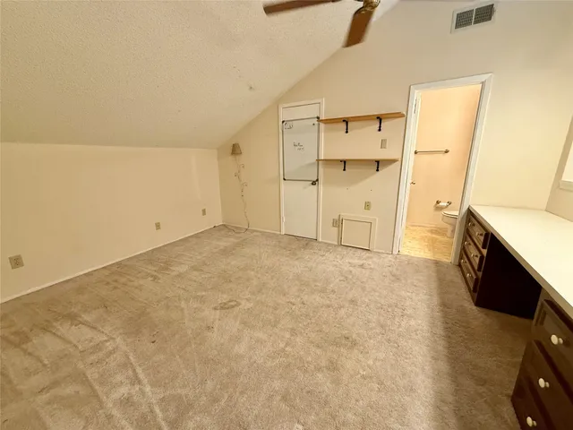a view of a garage with furniture