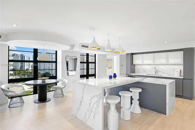 a view of a lake with a outdoor space