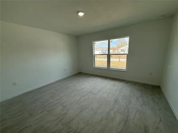 an empty room with a window