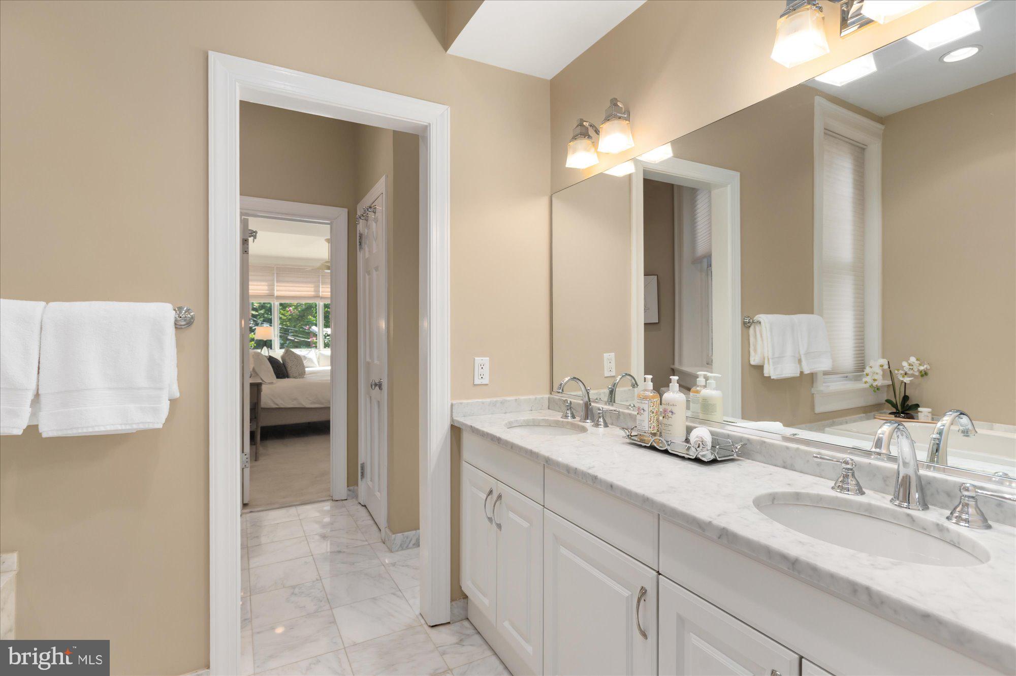 1617 35th Street Northwest Washington, DC 20007 - Photo 16 of 28 Owner's Bath w Jetted Tub, Shower & Dressing Area