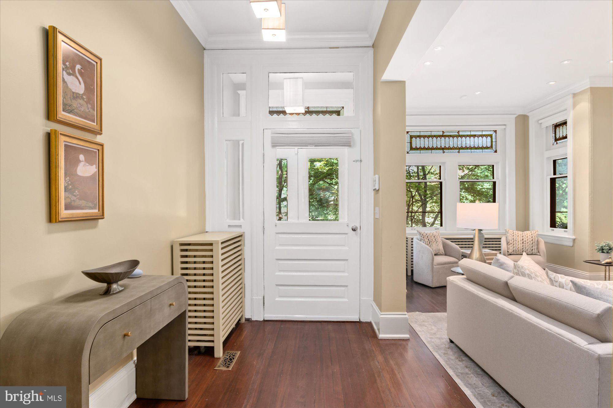 1617 35th Street Northwest Washington, DC 20007 - Photo 3 of 28 Entry Foyer with exceptional natural light