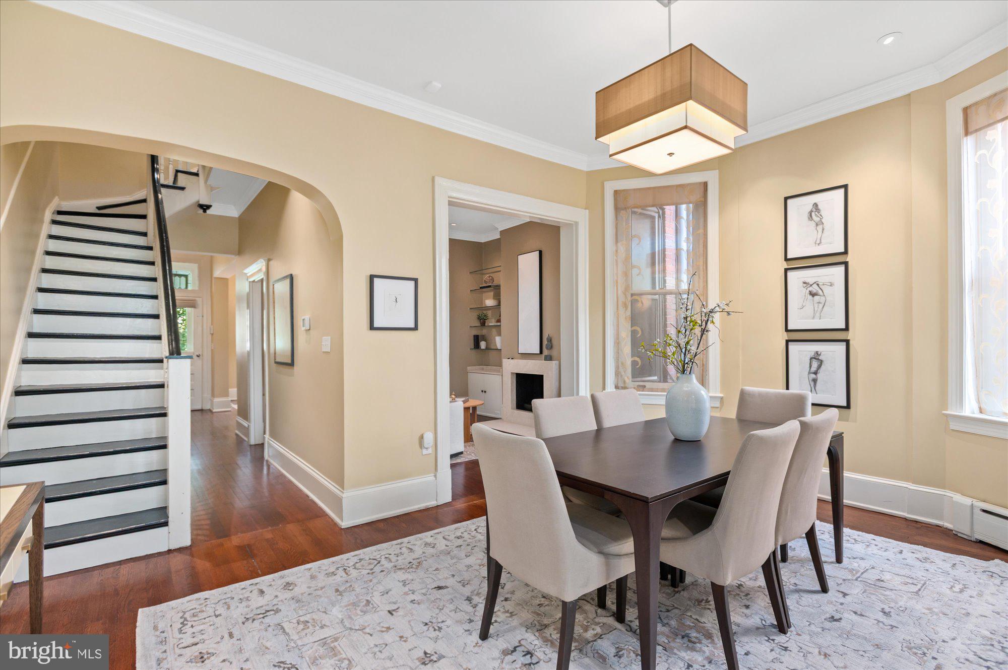 1617 35th Street Northwest Washington, DC 20007 - Photo 7 of 28 Formal Dining Room with two side windows
