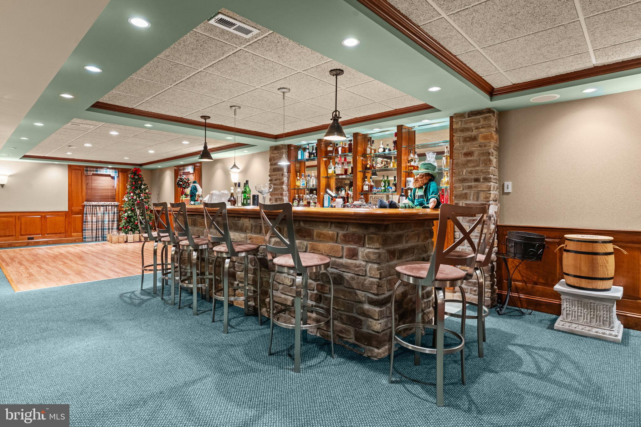 2175 Jefferson Lane Huntingdon Valley, PA 19006 - Photo 60 of 95 Elegant basement bar with rustic charm.