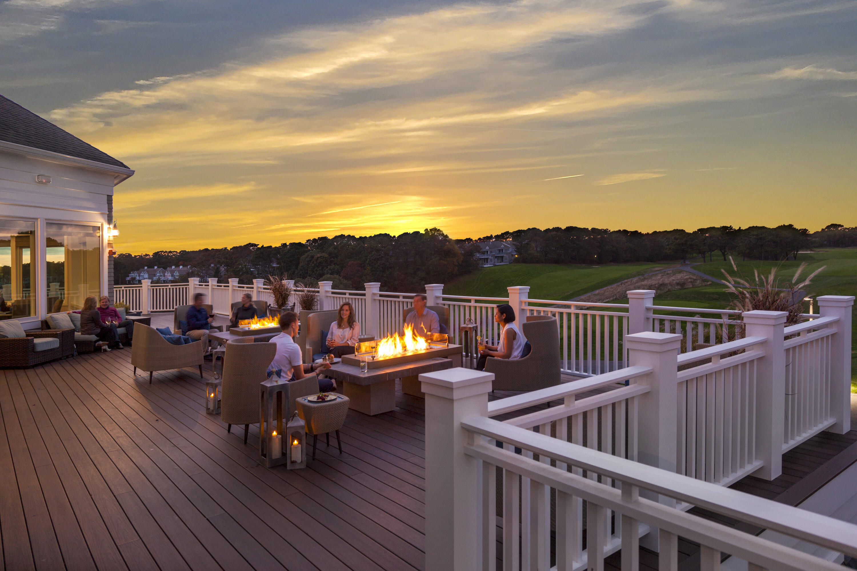 8 Azalea Lane Mashpee, MA 02649 - Photo 23 of 30 a view of roof deck with table and chairs a barbeque with wooden floor and fence