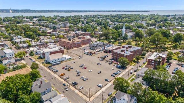 an aerial view of multiple house