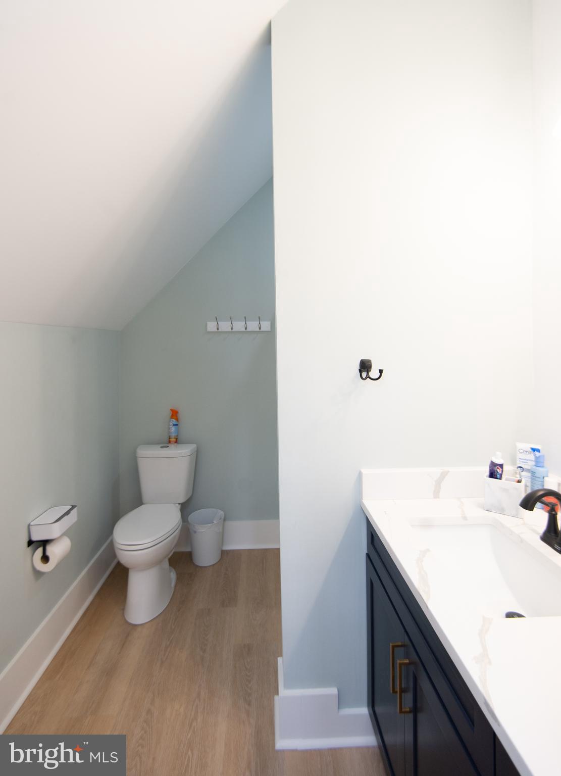 9509 Rum Ridge Road Delmar, MD 21875 - Photo 47 of 76 a bathroom with a sink a toilet and a mirror
