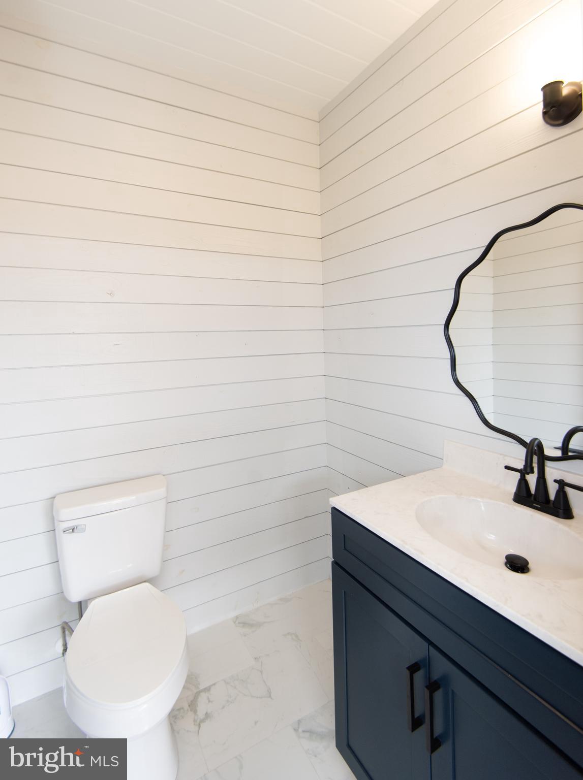 9509 Rum Ridge Road Delmar, MD 21875 - Photo 54 of 76 a bathroom with a toilet a sink and mirror