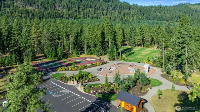 a garden view with sitting space