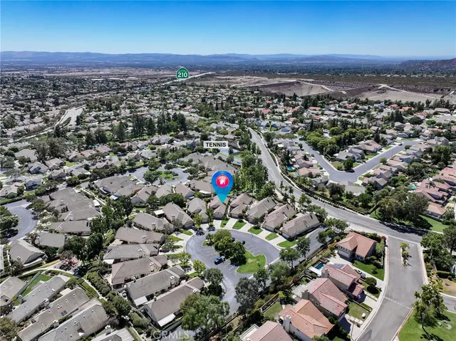 an aerial view of a city