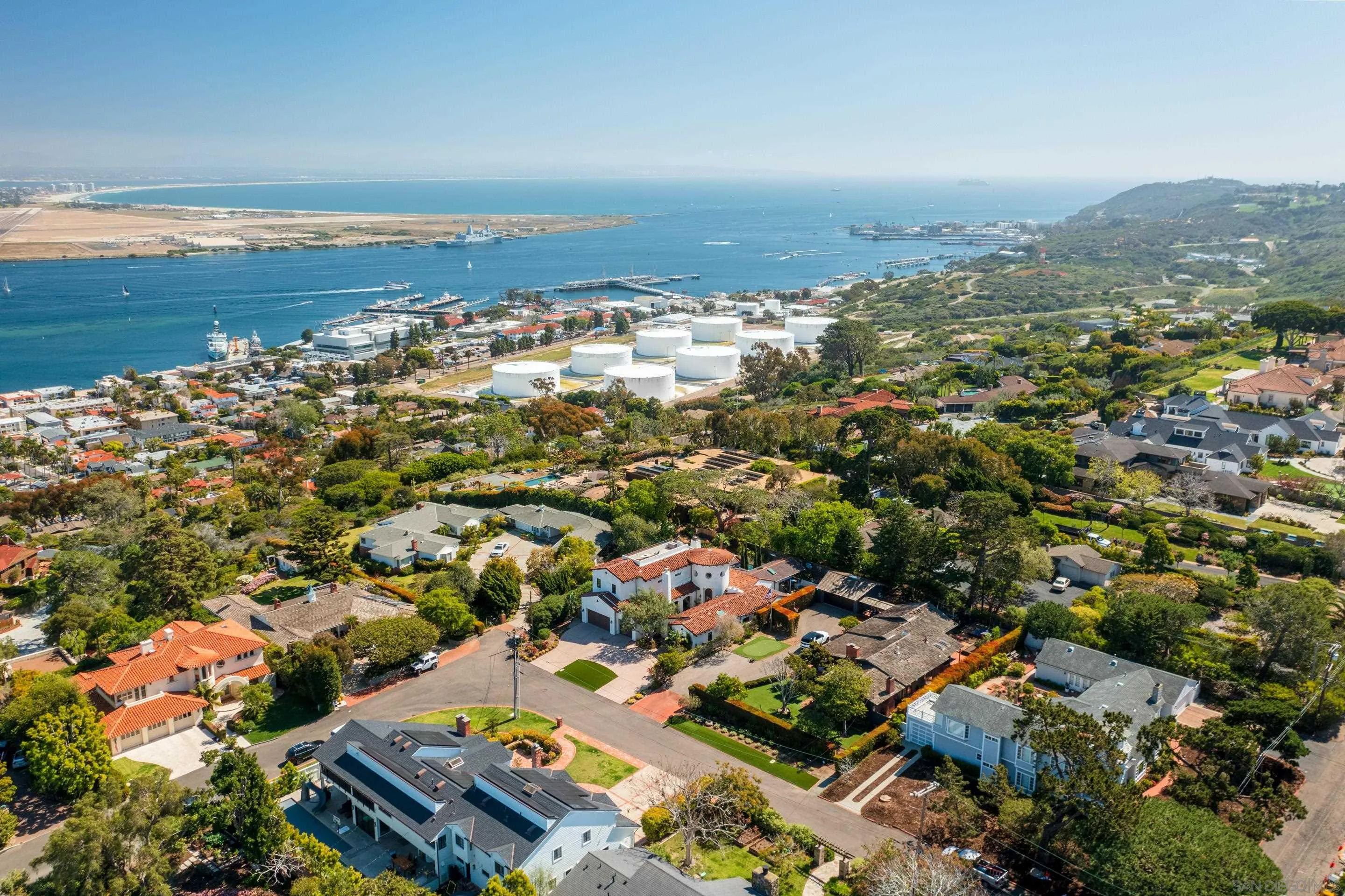 3537 Silvergate Place San Diego, CA 92106 - Photo 41 of 43 an aerial view of a city with lots of residential buildings