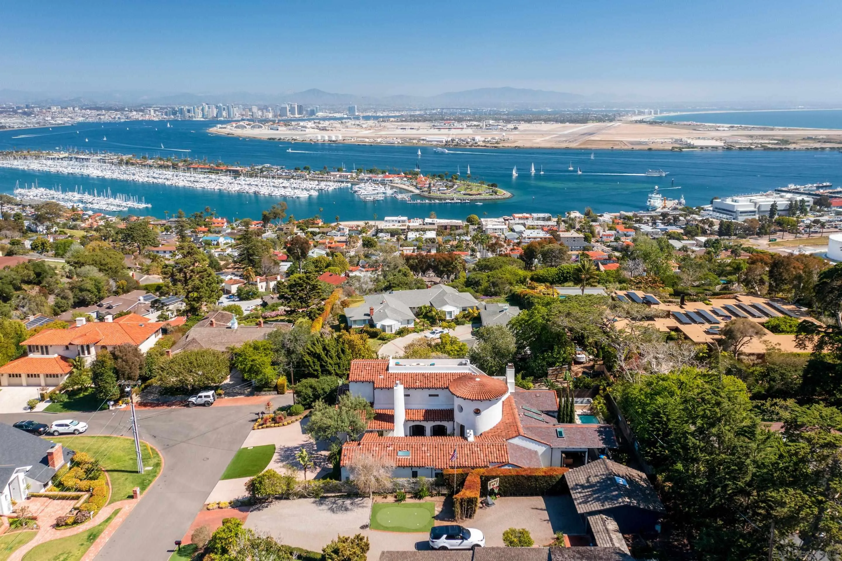 3537 Silvergate Place San Diego, CA 92106 - Photo 42 of 43 an aerial view of residential building and lake