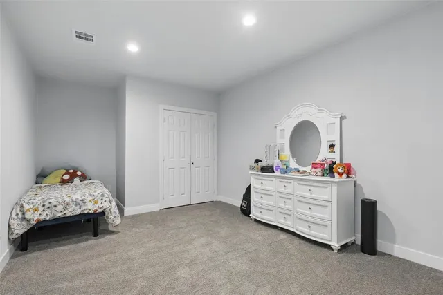 a view of a bedroom from a room