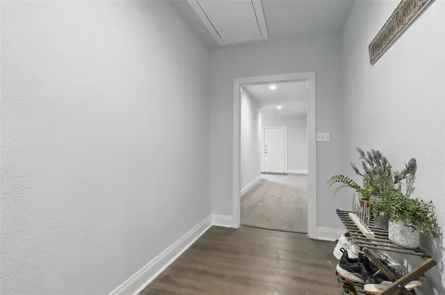 a car is parked in a garage