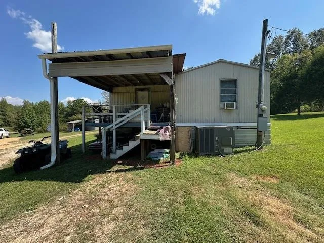 a view of a park with tree s