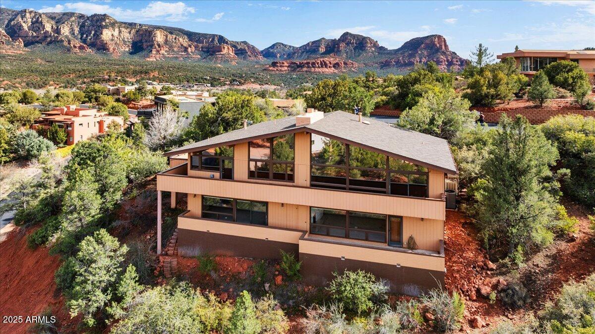 95 Lucerne Road Sedona, AZ 86336 - Photo 46 of 51 Aerial Splendor in Rolling Hills