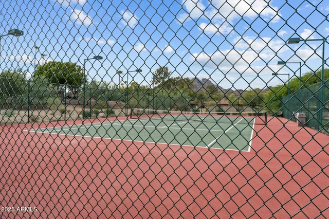 a view of a terrace with sitting area