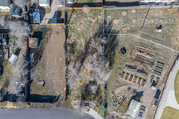 a bird view of a house