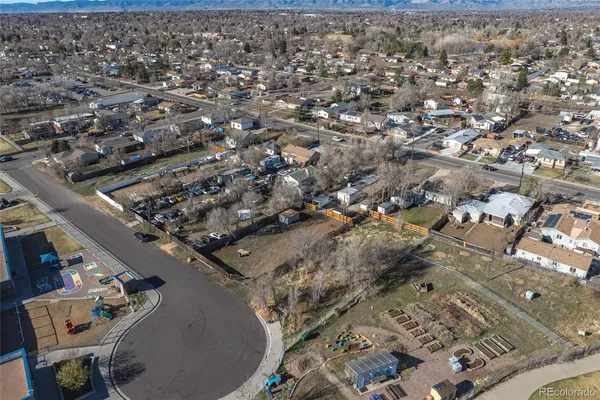 an aerial view of a city